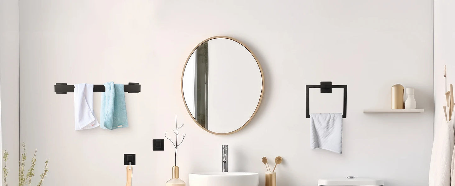 5 Pcs Bathroom Hardware Accessories Set Bathroom Towel Bar Set Bathroom Hardware Towel Holder Towel Racks Bathroom Wall Mounted
