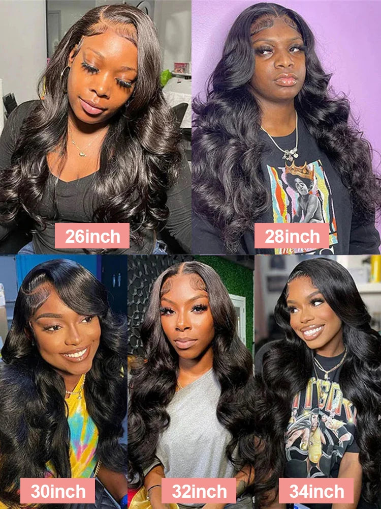 30 40 Inch Body Wave Lace Front Wig 13x4 13x6 Lace Frontal Human Hair Wigs Brazilian Water Wave Hd Lace Frontal Wigs For Women
