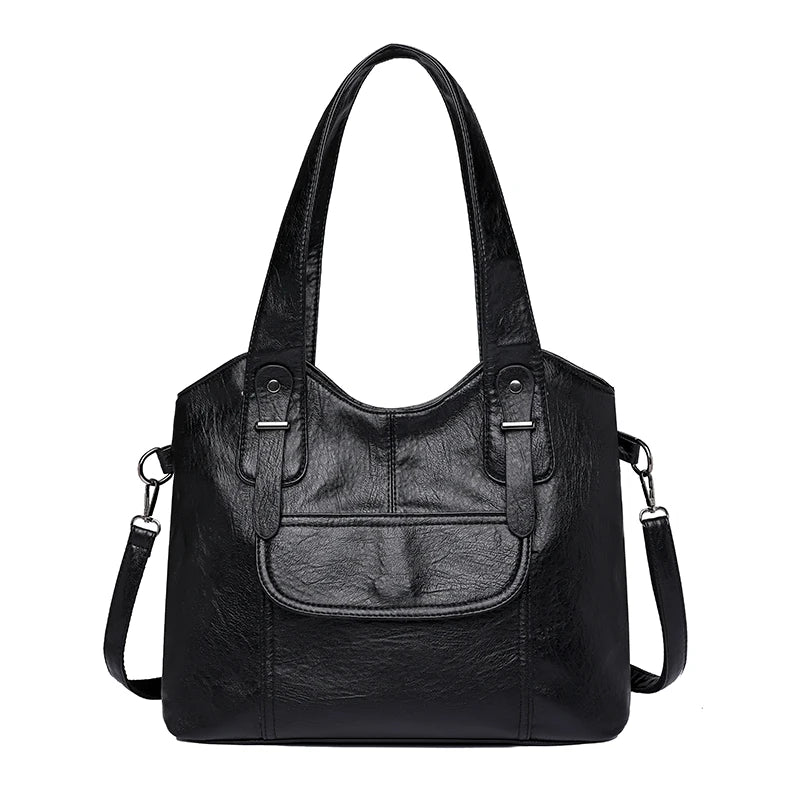 Luxury Soft Leather Handbags Designer Retro Crossbody Bags for Women 2023 New Large Capacity Ladies Shoulder Messenger Bag