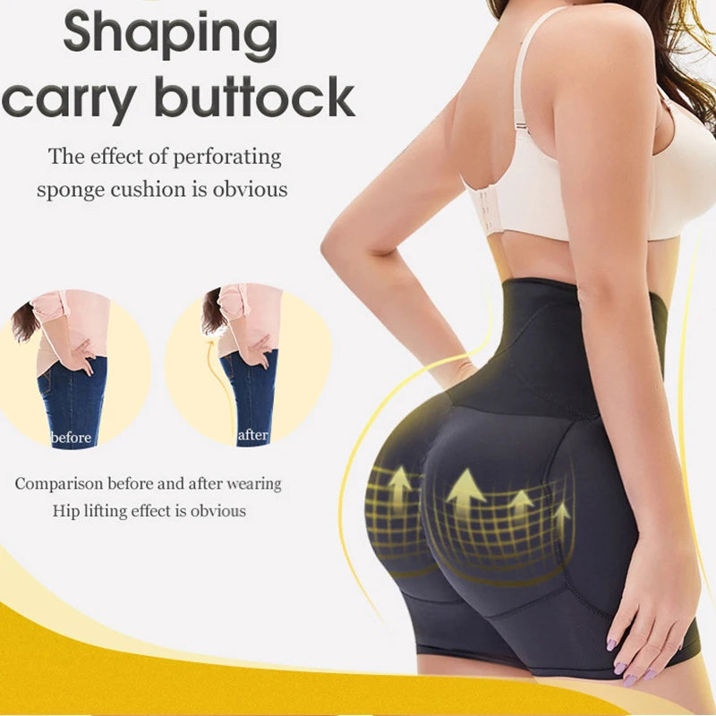 AfruliA 5XL 6XL Padded Fake Buttock Hip Enhancer Sexy Butt Lifter Shapewear Slim Waist Trainer Women Dress Underwear Body Shaper
