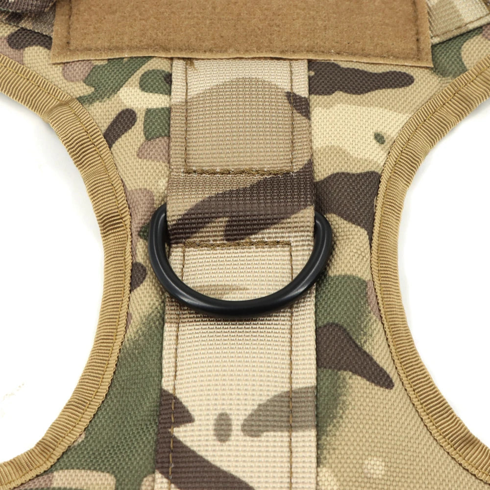 Harnais militaire pour grand chien, collier, laisse, sacs, patchs, gilets d'entraînement pour animaux de compagnie Malinois, harnais tactique pour chiens, accessoires