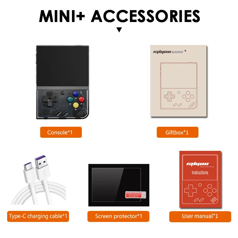 Console de jeu portable rétro MIYOO Mini Plus V2 Mini+, écran IPS, système Linux, cadeau pour enfants
