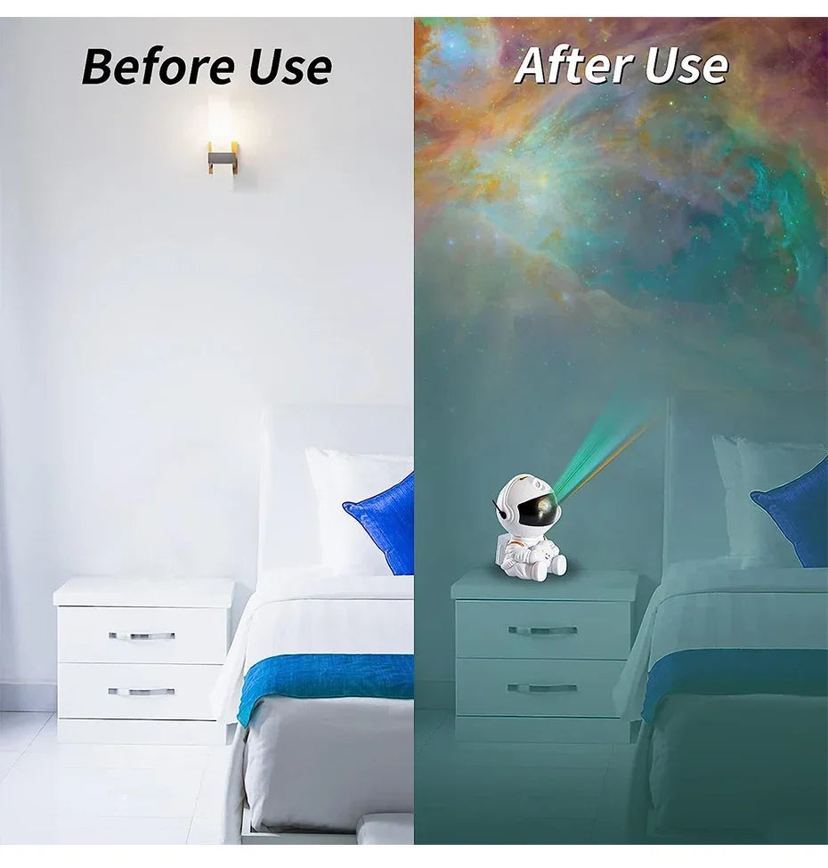 Galaxy Star Astronaut LED Night Light Projector Starry Sky Lamp Children's Room Decorative Lighting Gift