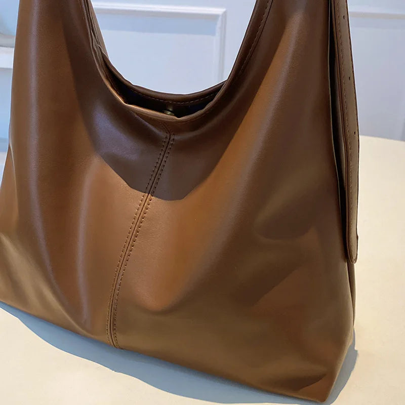 New Tote bag hand bill of lading shoulder women's bag retro simple large bag Tote bag