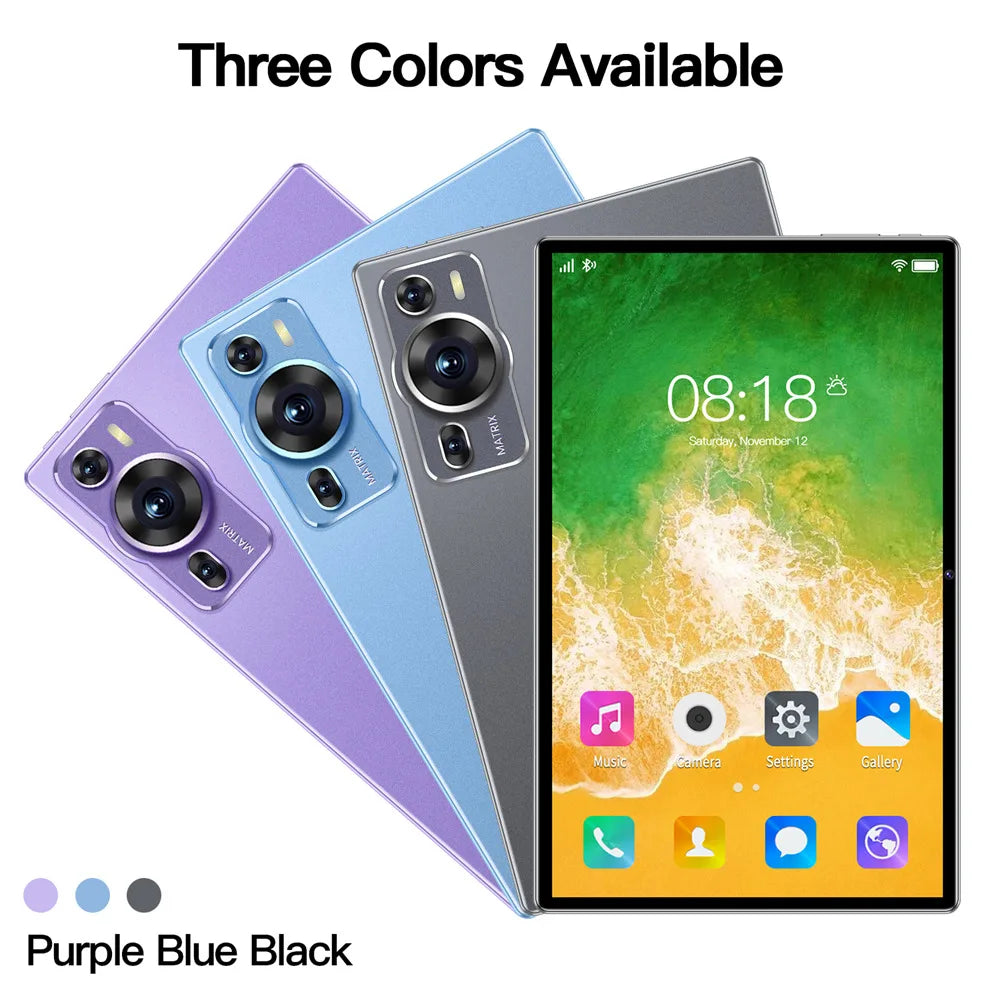 Nouvelle tablette P60 Pro 10,1 pouces, écran HD, 5G, double SIM, Android 14, pour enfants, batterie de 20 000 mAh, avec clavier et ordinateur portable
