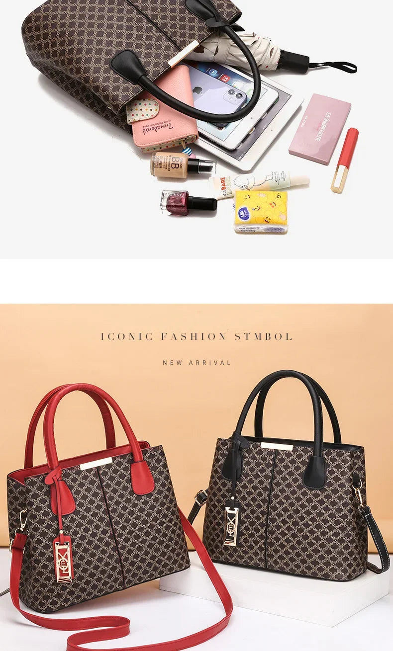 Title / Titre
EN: Women’s Large Capacity Printed Leather Tote Bag – Elegant Shoulder & Handbag
FR: Sac cabas en cuir imprimé grande capacité pour femme – Élégant porté main ou épaule