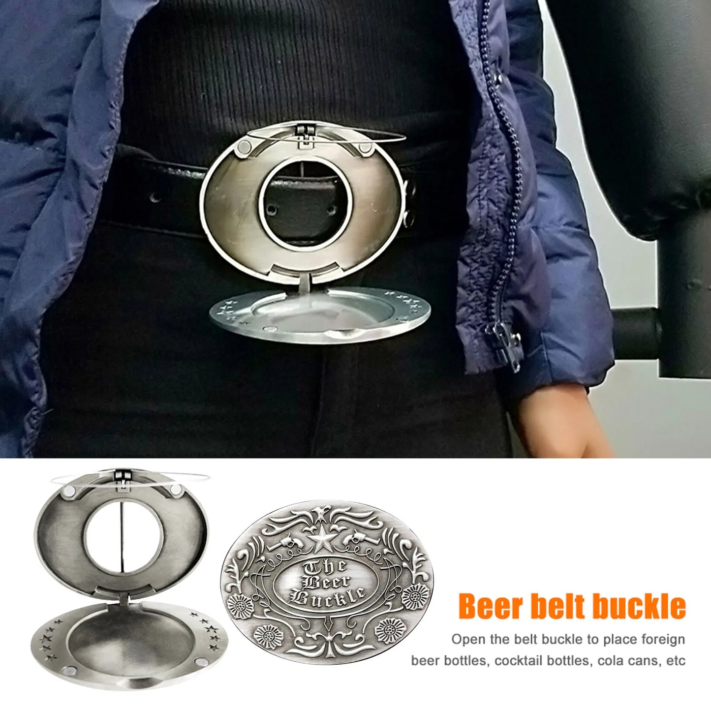 Boucle de ceinture porte-bière portable, mains libres, pour plateau de bière, porte-gobelet, sangle détachable, pour pique-nique, fête, barbecue, camping