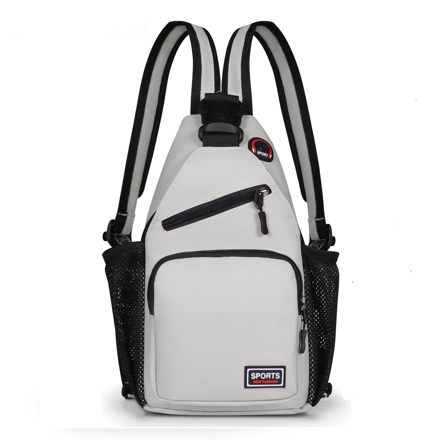 Sacs de poitrine pour femmes, sac à dos réglable et sac à bandoulière simple avec trou pour écouteurs, petit sac de sport de voyage messager Oxford