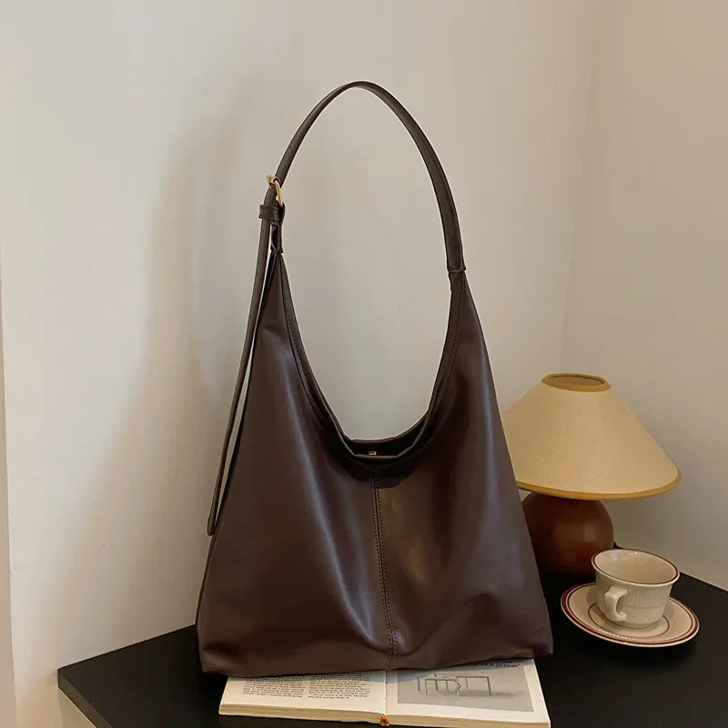 New Tote bag hand bill of lading shoulder women's bag retro simple large bag Tote bag