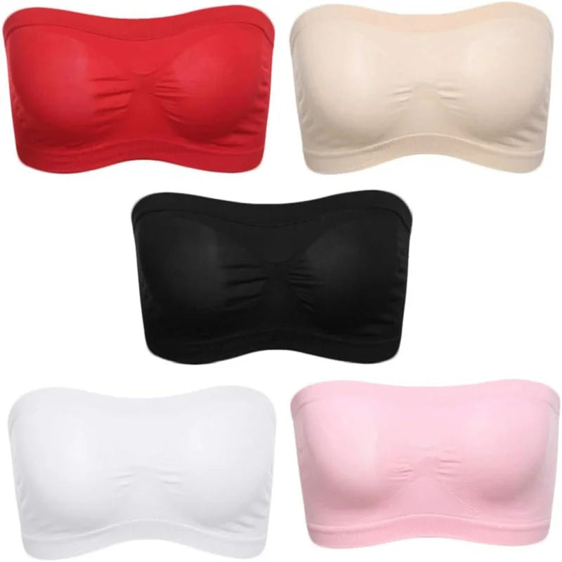 Women Sexy Lingerie Lace Seamless Tube Top Breathable Strapless Bandeau Bra Underwear Without Pad Sleep Underwear Sports Bra/ rsous vêtement robe de nuit
