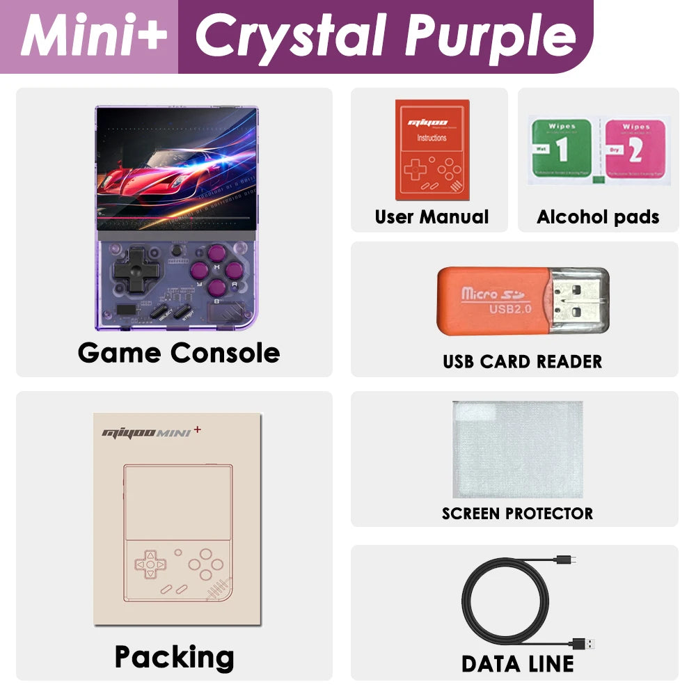 Console de jeu portable rétro MIYOO Mini Plus V2 Mini+, écran IPS, système Linux, cadeau pour enfants