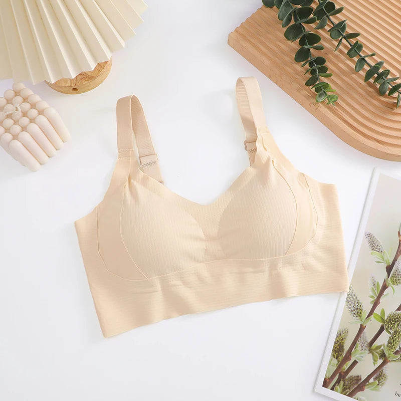 FINETOO 1Pc Plus Size Bra Seamless Sexy Women Bras Wire Free Brassiere Soft Underwear Female Intimates Womens Lingerie Sleepwear