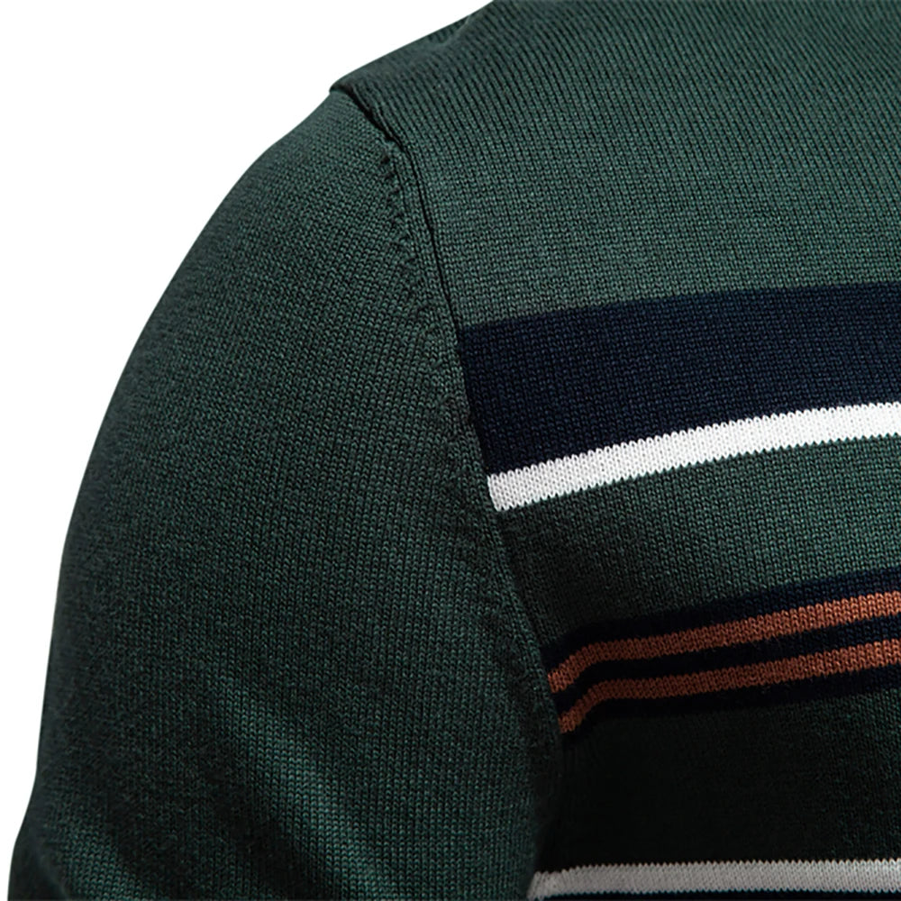 AIOPESON hommes col montant coton pull tricot pulls décontracté affaires bande côtelé col roulé pulls pour hommes pour autonme