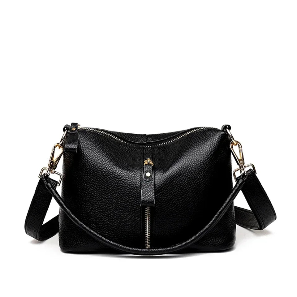 Title / Titre
EN: Luxury Genuine Leather Tote Bag – Women’s Soft Cowhide Shoulder & Crossbody Bag
FR: Sac cabas en cuir véritable de luxe – Femme, cuir souple, porté épaule et bandoulière