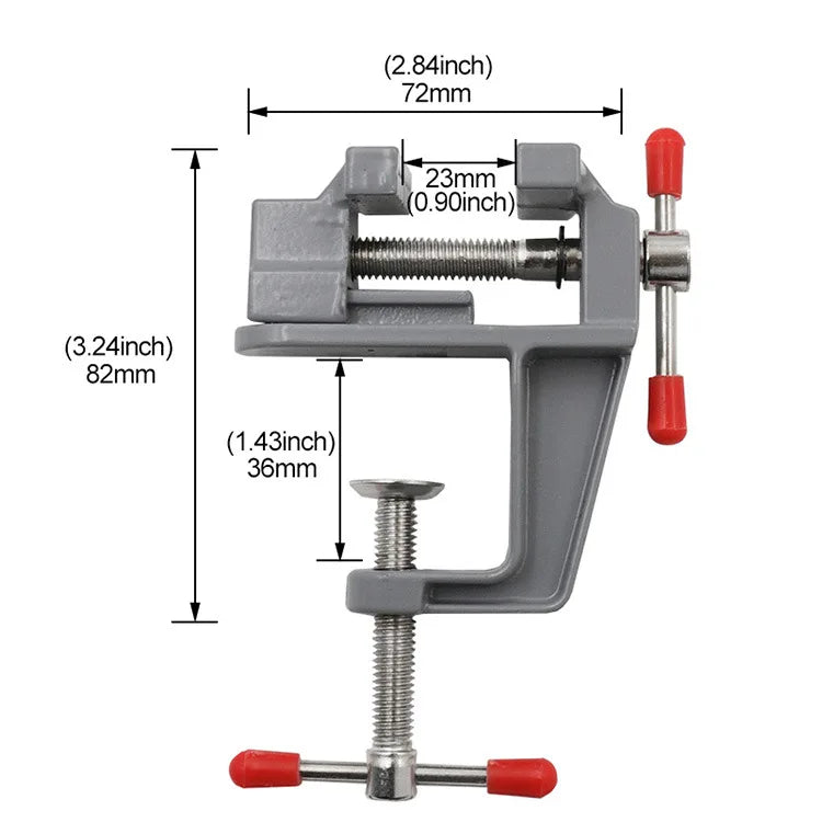 Mini Aluminium Alloy Bench Vise Multi-functional Table Clamp Screw Vise for DIY Craft Mold Repair Fixed Tool/ mini aEtau de table en aluminium