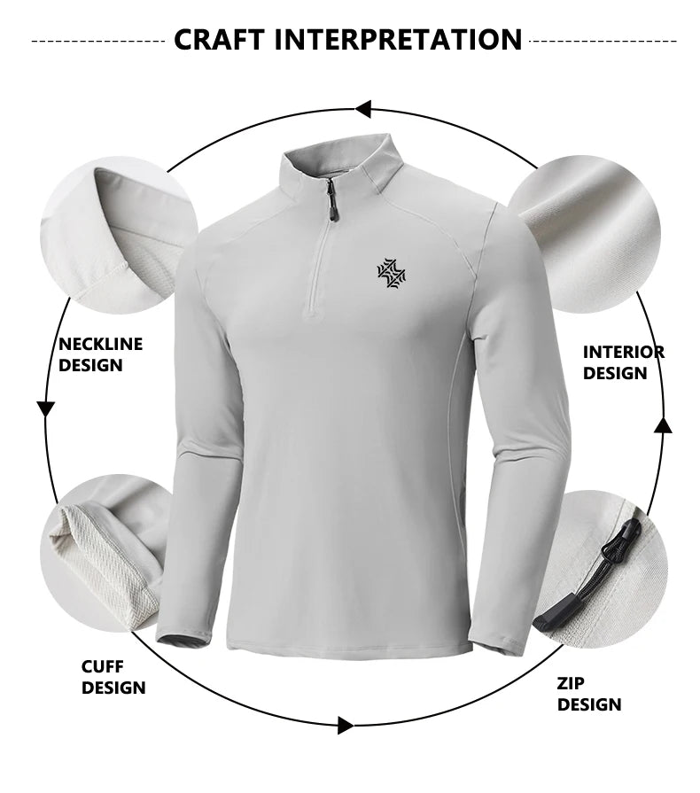 SBWL Men's high quality cycling hiking outdoor sports long sleeve T-shirt leisure speed dry running fitness sports clothing Tops