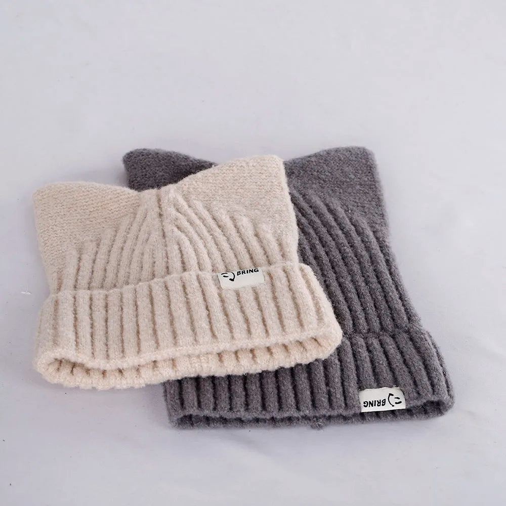 adventure time caps for men Balaclava Beanie Rabbit Ear Hat Hat winter women's winter accessories fun hat Butterfly Pullover Hat