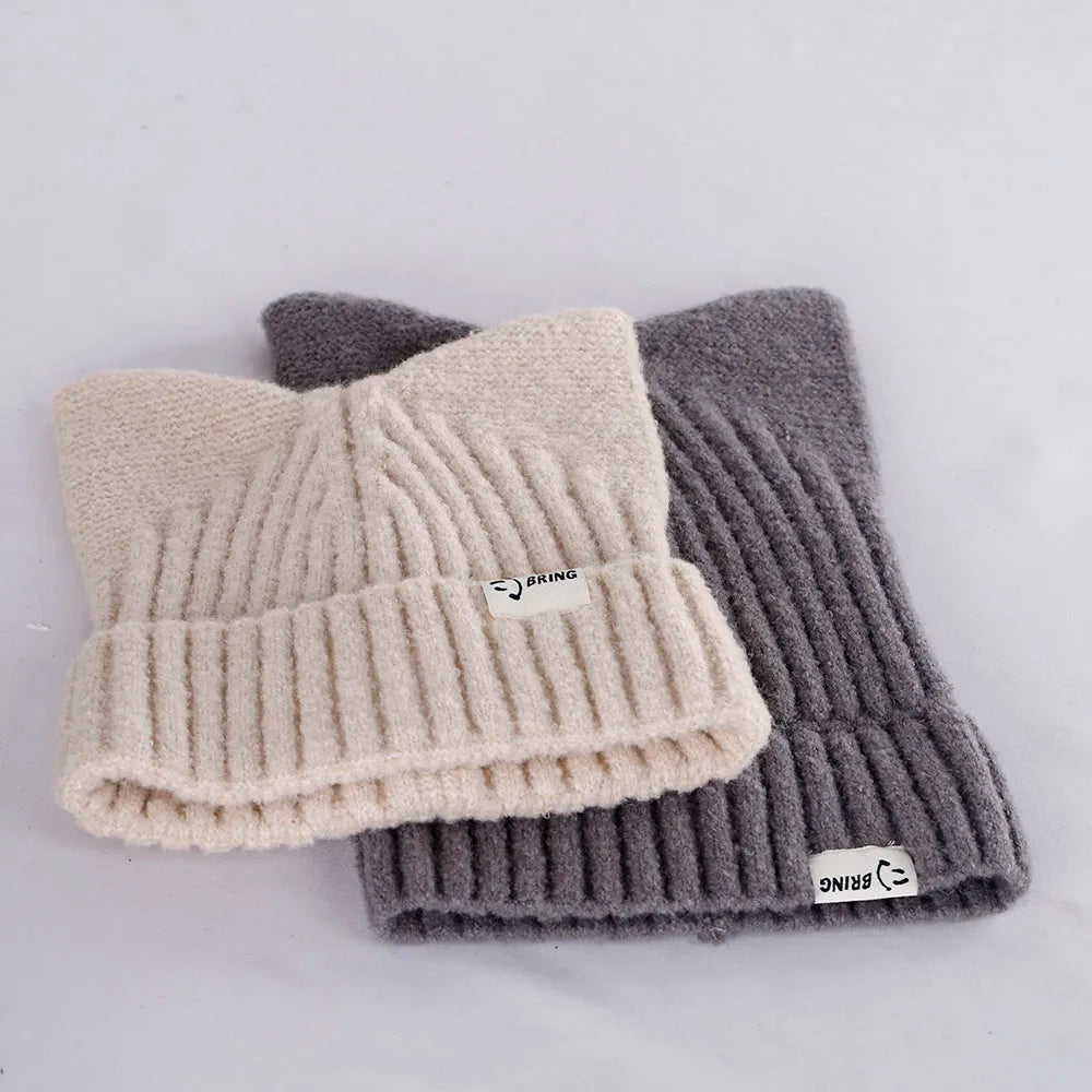 adventure time caps for men Balaclava Beanie Rabbit Ear Hat Hat winter women's winter accessories fun hat Butterfly Pullover Hat