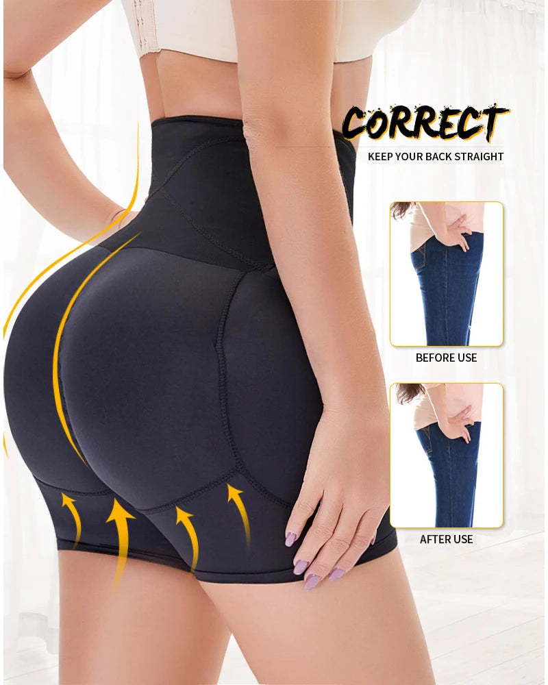 AfruliA 5XL 6XL Padded Fake Buttock Hip Enhancer Sexy Butt Lifter Shapewear Slim Waist Trainer Women Dress Underwear Body Shaper