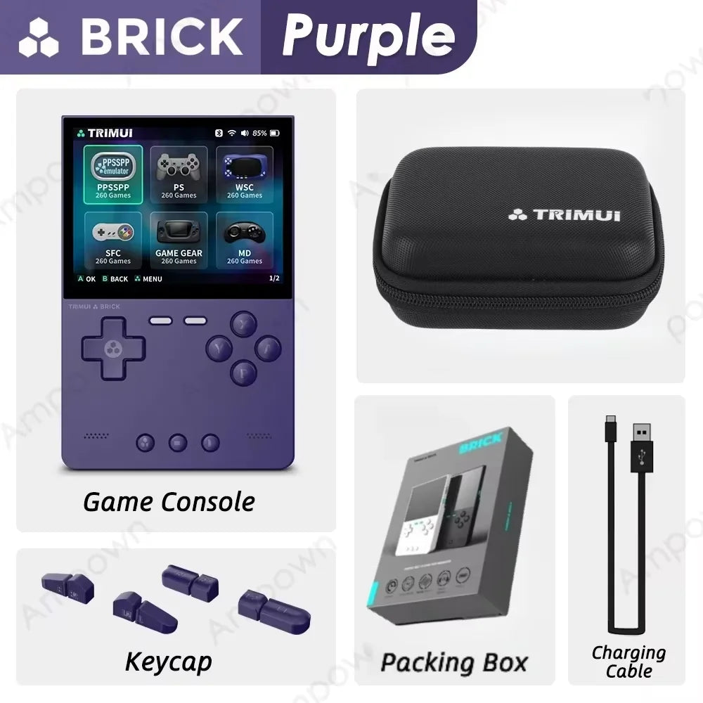 Console de jeu portable Trimui Brick, lecteur de jeux vidéo open source, éclairage d'ambiance arrière, écran IPS HD de 3,2 pouces, cadeaux