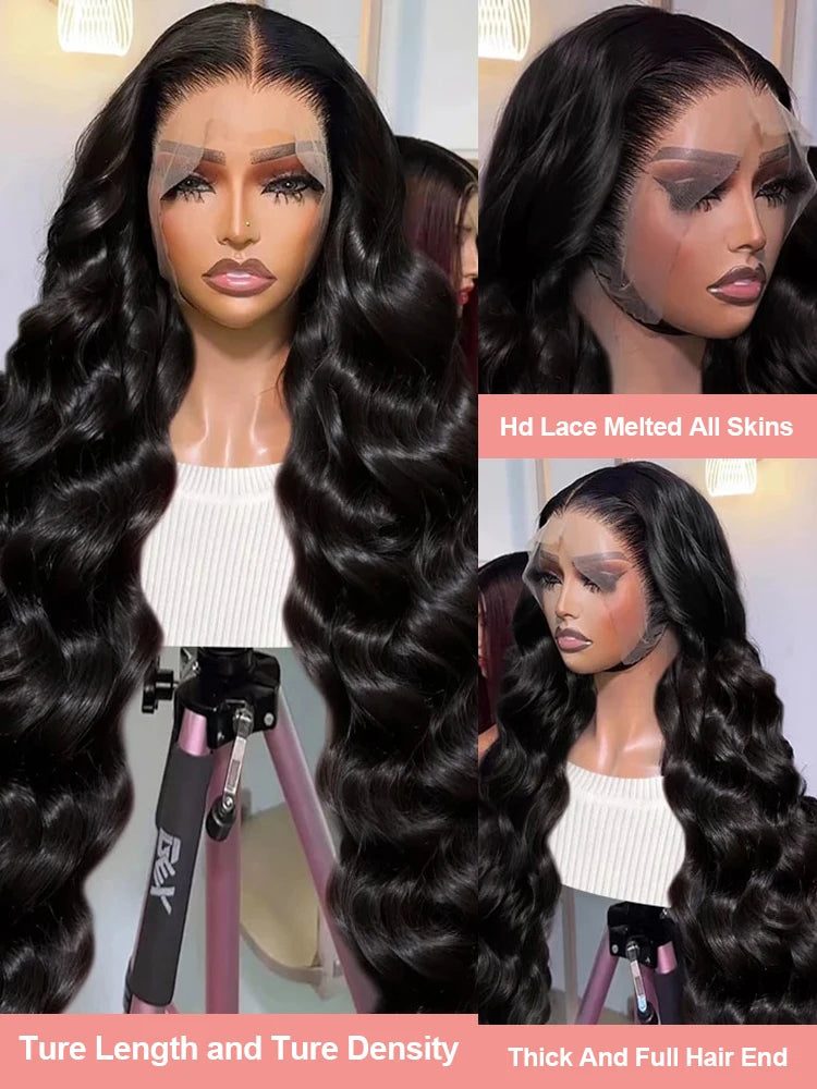 30 40 Inch Body Wave Lace Front Wig 13x4 13x6 Lace Frontal Human Hair Wigs Brazilian Water Wave Hd Lace Frontal Wigs For Women