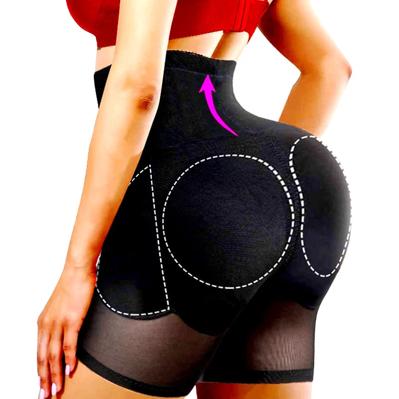 AfruliA 5XL 6XL Padded Fake Buttock Hip Enhancer Sexy Butt Lifter Shapewear Slim Waist Trainer Women Dress Underwear Body Shaper