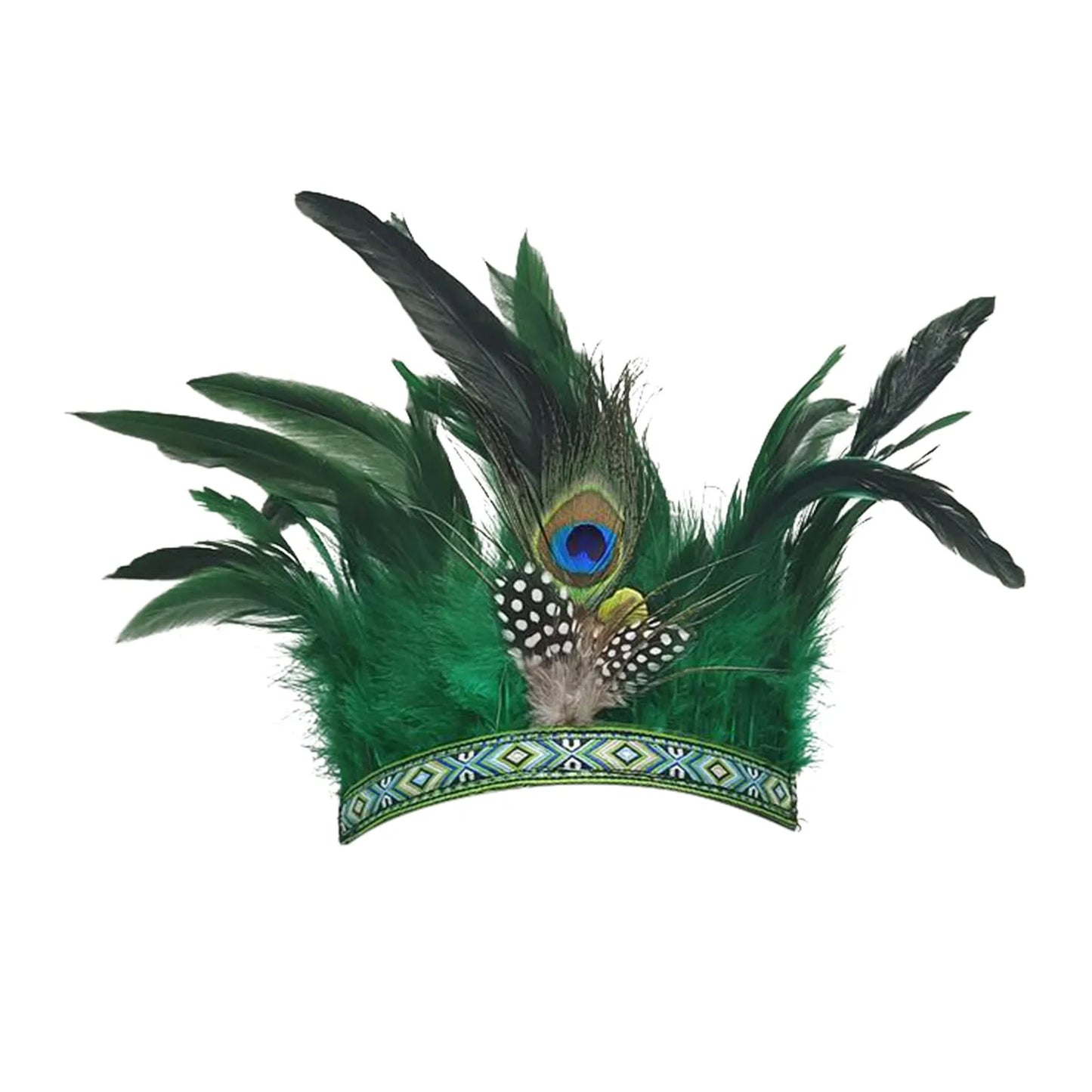 Serre-têtes en plumes pour femmes, couronne de paon, costume indien de carnaval, serre-têtes pour spectacle de danse, carnaval, Halloween