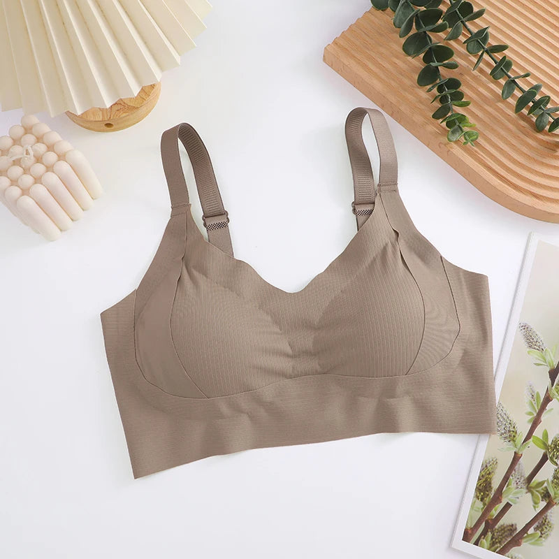 FINETOO 1Pc Plus Size Bra Seamless Sexy Women Bras Wire Free Brassiere Soft Underwear Female Intimates Womens Lingerie Sleepwear