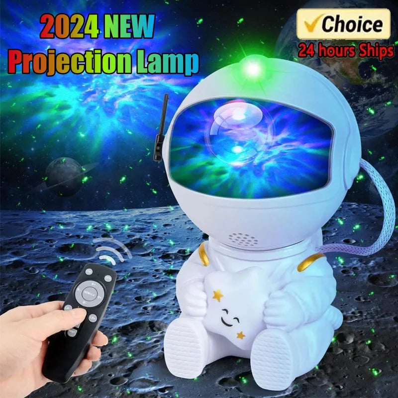 Galaxy Star Astronaut LED Night Light Projector Starry Sky Lamp Children's Room Decorative Lighting Gift