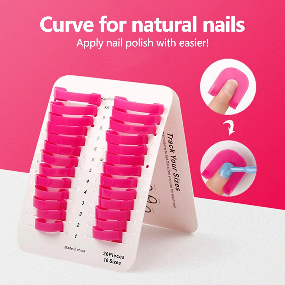 LULAA Nail Polish Guard Soft Shield Cuticle Protector French Stamp Painting Tool for Women Spill-Proof Manicure Skin Protector Nail Art Tools Set