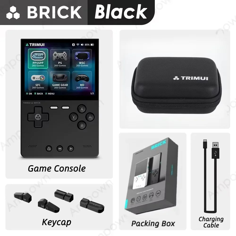 Console de jeu portable Trimui Brick, lecteur de jeux vidéo open source, éclairage d'ambiance arrière, écran IPS HD de 3,2 pouces, cadeaux