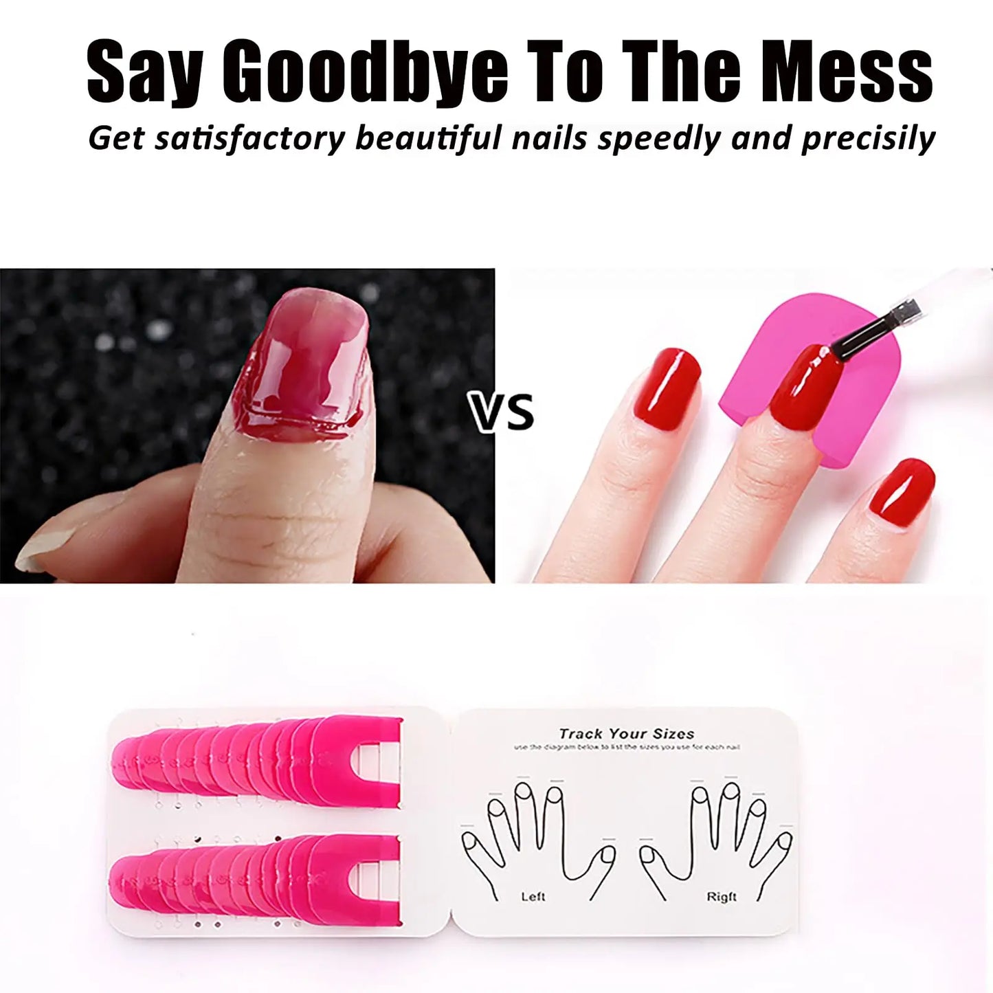 LULAA Nail Polish Guard Soft Shield Cuticle Protector French Stamp Painting Tool for Women Spill-Proof Manicure Skin Protector Nail Art Tools Set