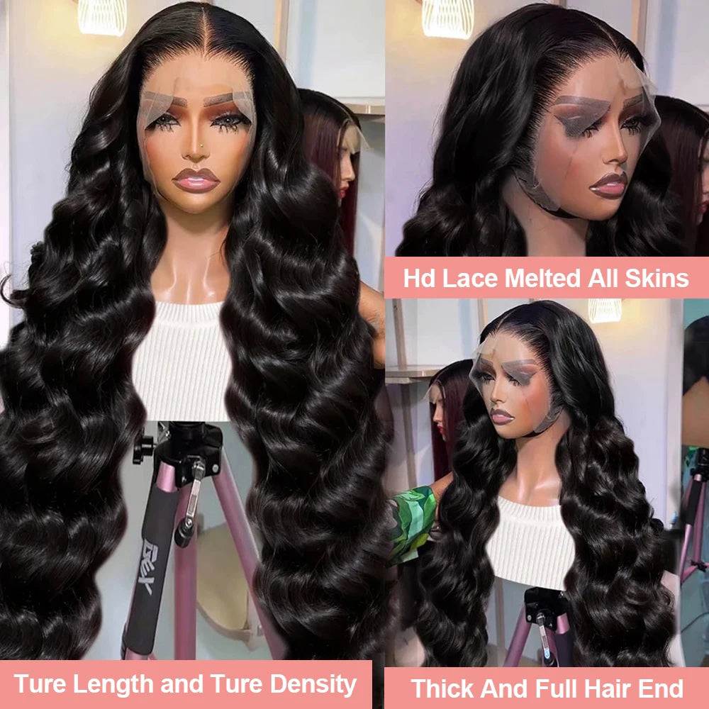 30 40 Inch Body Wave Lace Front Wig 13x4 13x6 Lace Frontal Human Hair Wigs Brazilian Water Wave Hd Lace Frontal Wigs For Women