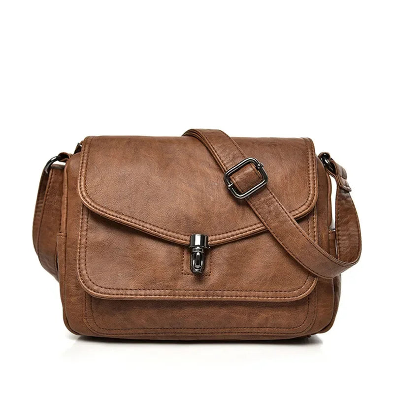 Title / Titre
EN: Women’s Retro Leather Handbag – High-Quality Multi-Pocket Shoulder Bag
FR: Sac à main rétro en cuir pour femme – Sac épaule multi-poches de haute qualité