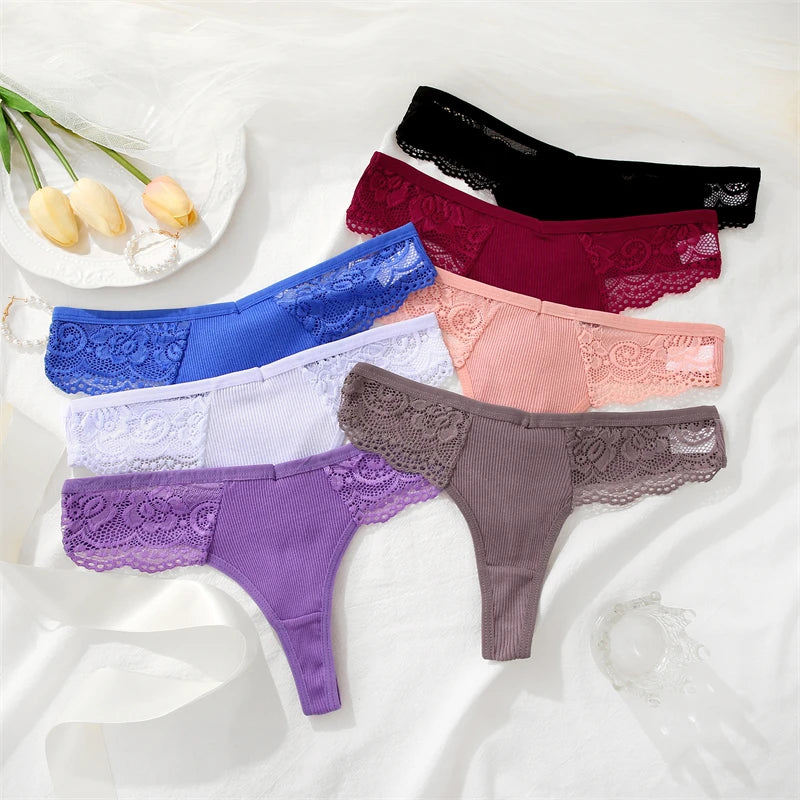 Women Cotton G-string Lingerie Sexy Lace Panties Thongs Femme Underwear Sexy Pantys Underpant Lingerie Lace Intimates S-XL