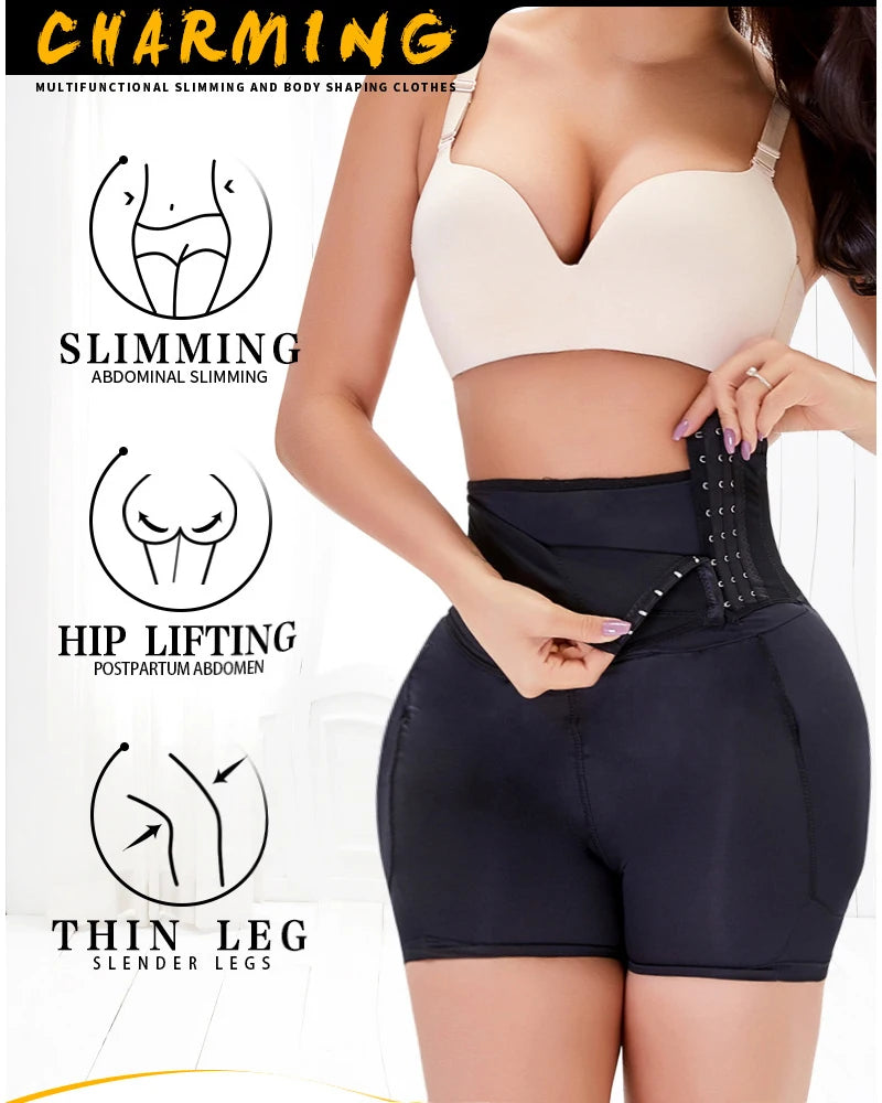 AfruliA 5XL 6XL Padded Fake Buttock Hip Enhancer Sexy Butt Lifter Shapewear Slim Waist Trainer Women Dress Underwear Body Shaper
