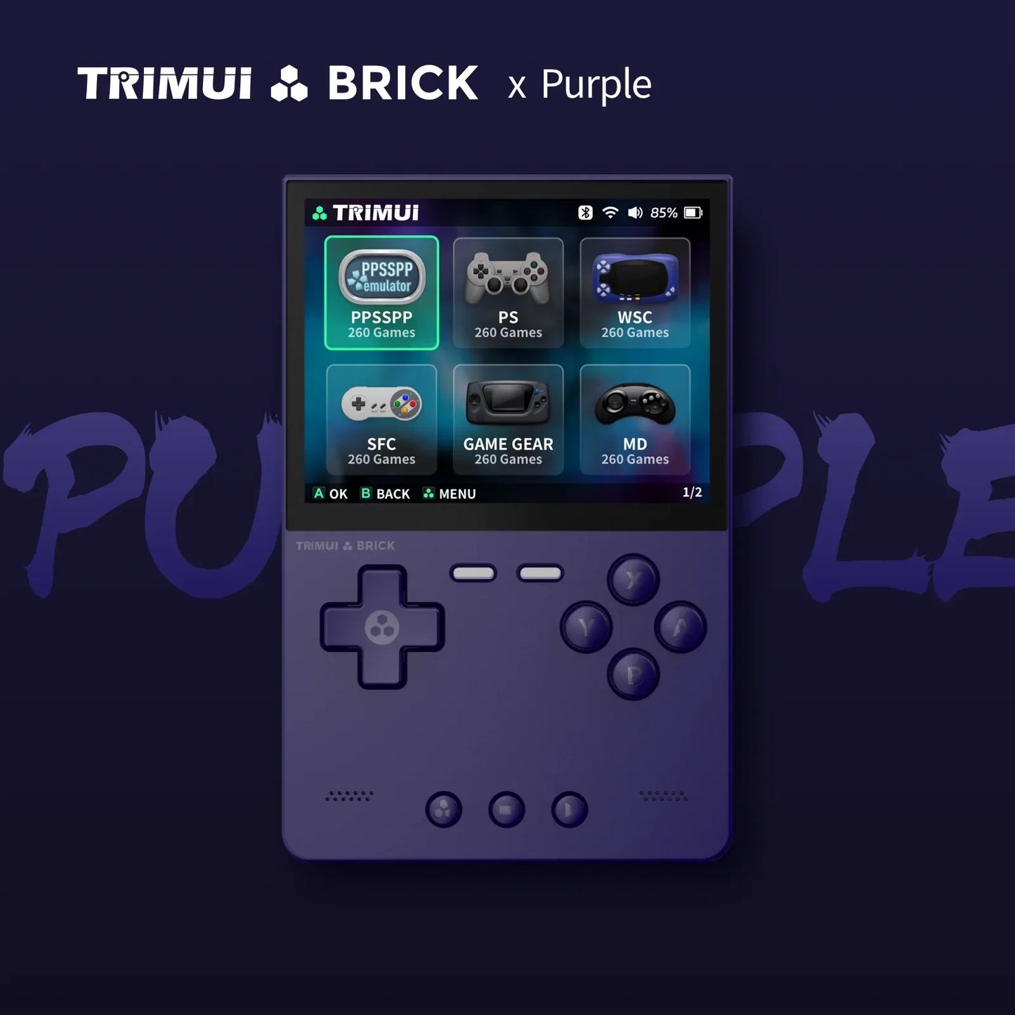 Console de jeu portable Trimui Brick, lecteur de jeux vidéo open source, éclairage d'ambiance arrière, écran IPS HD de 3,2 pouces, cadeaux