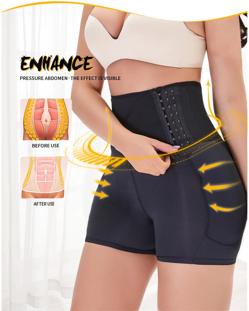 AfruliA 5XL 6XL Padded Fake Buttock Hip Enhancer Sexy Butt Lifter Shapewear Slim Waist Trainer Women Dress Underwear Body Shaper