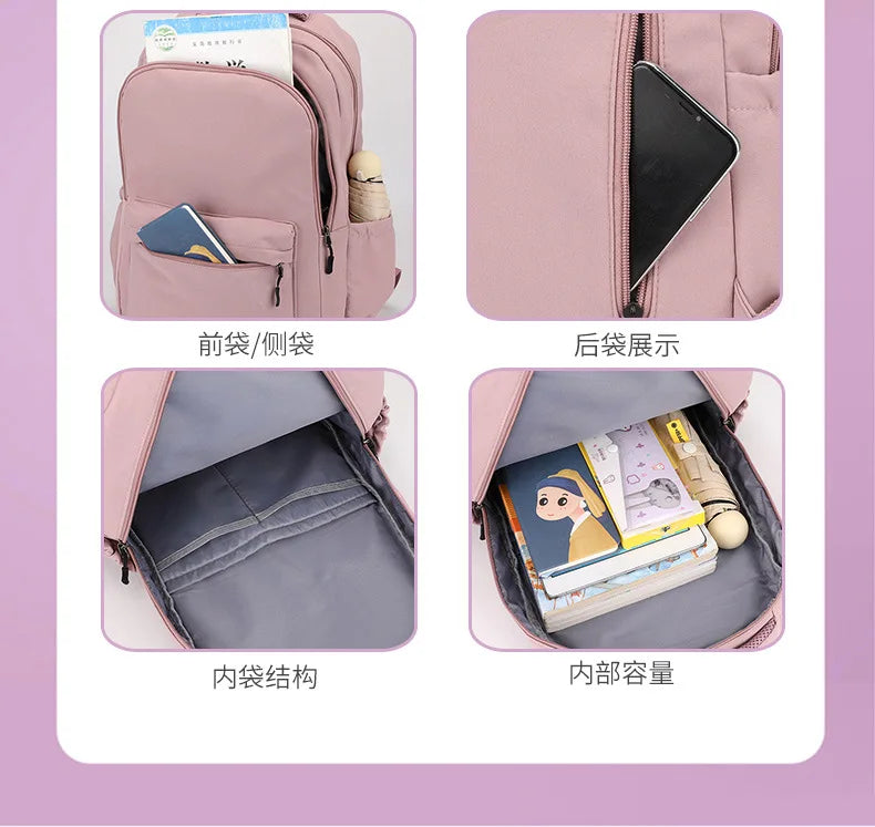 Schoolbag for Girls Campus Junior High School Students Backpack New Trendy Backpack/ sac d'ecole