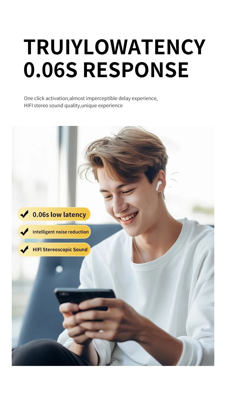 Xiaomi A6 pro TWS Bluetooth 5.3 Earphones Wireless Earbuds with Touch Control Noise Reduction Hi-Fi HD Stereo Sports Headset