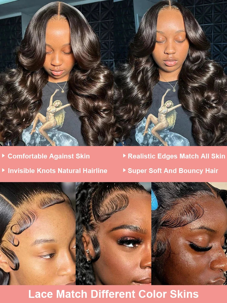 30 40 Inch Body Wave Lace Front Wig 13x4 13x6 Lace Frontal Human Hair Wigs Brazilian Water Wave Hd Lace Frontal Wigs For Women