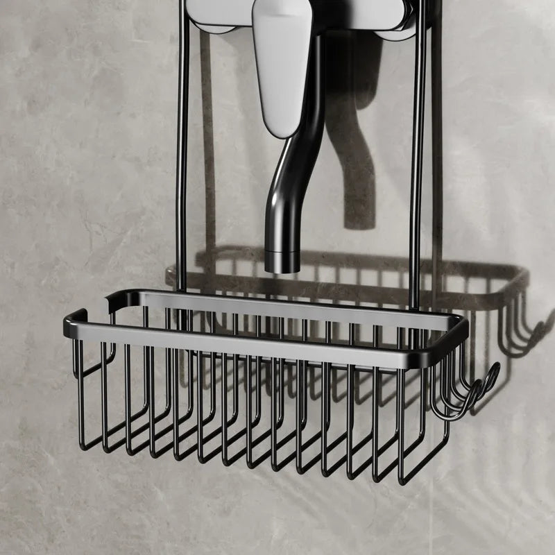 Convenient Toilet Shower Rack with No Drilling Installation Bathroom Storage Basket for Shower Room and Bath Products