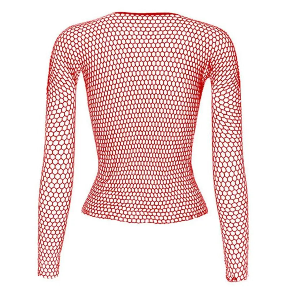 Women Sexy Lingerie Costumes Bodystocking Night Dress Nightwear Hollow Out Fishnet Long Sleeve Tops Base Tanks Underwear/ Robe de nuit
