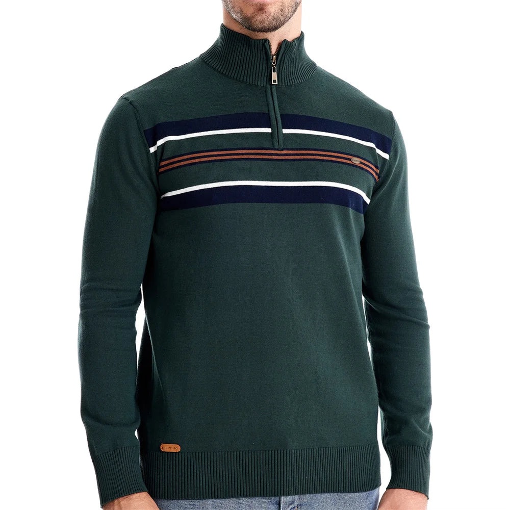 AIOPESON hommes col montant coton pull tricot pulls décontracté affaires bande côtelé col roulé pulls pour hommes pour autonme