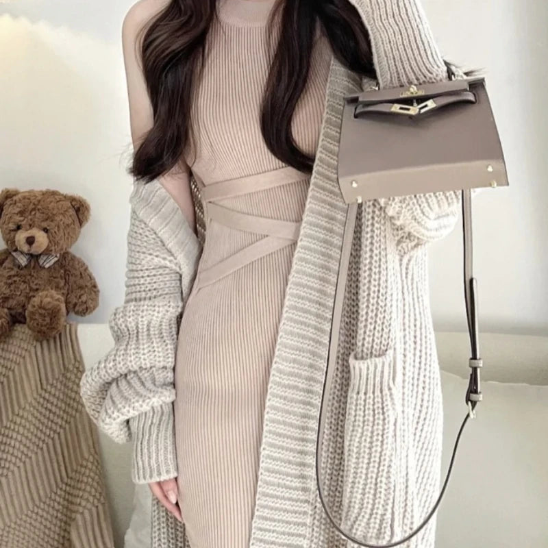 Dresses for Women Elegant Sexy Sleeveless Back Textured Mini Skinny Dress New Fashion Summer Casual PTKPCC/ Robe