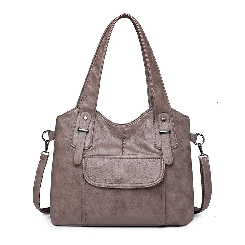 Luxury Soft Leather Handbags Designer Retro Crossbody Bags for Women 2023 New Large Capacity Ladies Shoulder Messenger Bag