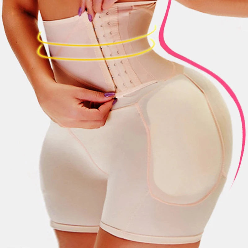 AfruliA 5XL 6XL Padded Fake Buttock Hip Enhancer Sexy Butt Lifter Shapewear Slim Waist Trainer Women Dress Underwear Body Shaper