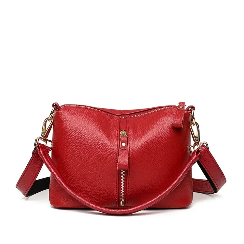 Title / Titre
EN: Luxury Genuine Leather Tote Bag – Women’s Soft Cowhide Shoulder & Crossbody Bag
FR: Sac cabas en cuir véritable de luxe – Femme, cuir souple, porté épaule et bandoulière
