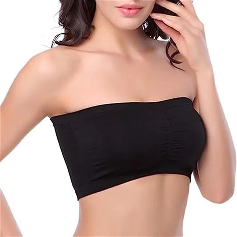 Women Sexy Lingerie Lace Seamless Tube Top Breathable Strapless Bandeau Bra Underwear Without Pad Sleep Underwear Sports Bra/ rsous vêtement robe de nuit