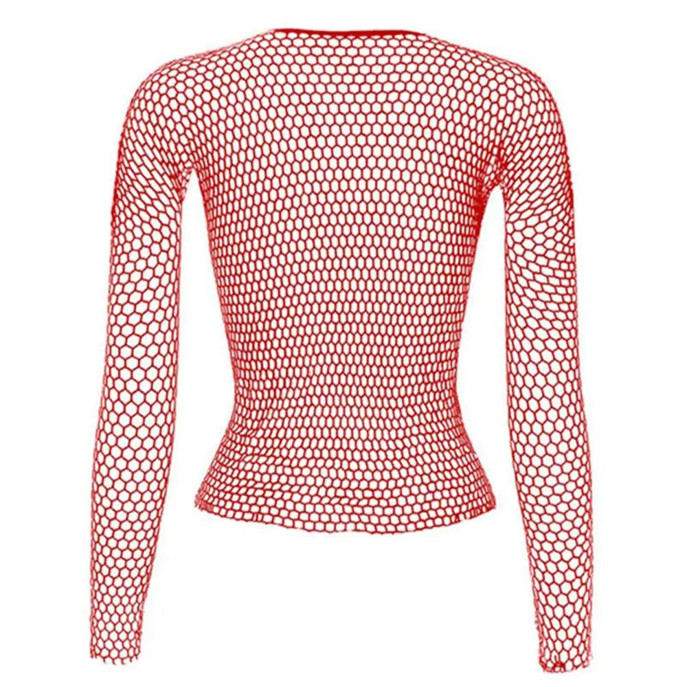 Women Sexy Lingerie Costumes Bodystocking Night Dress Nightwear Hollow Out Fishnet Long Sleeve Tops Base Tanks Underwear/ Robe de nuit